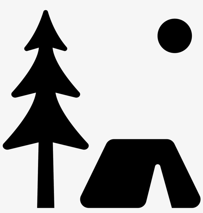 Tent In The Forest Icon - Christmas Tree, transparent png