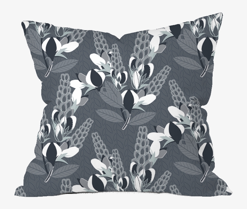 Golden Banner Bwg Floral Pillow Cover - Cushion, transparent png