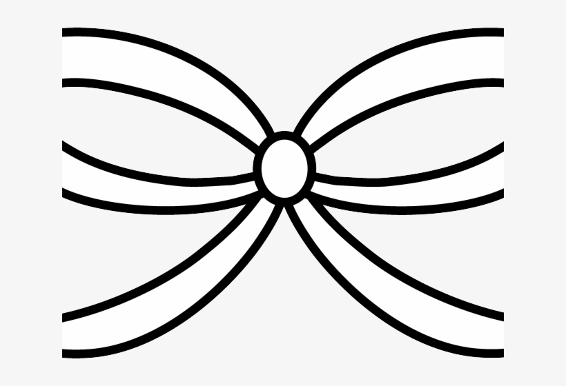 Bow Clipart Cheer Bow - Christmas Bow Black And White, transparent png