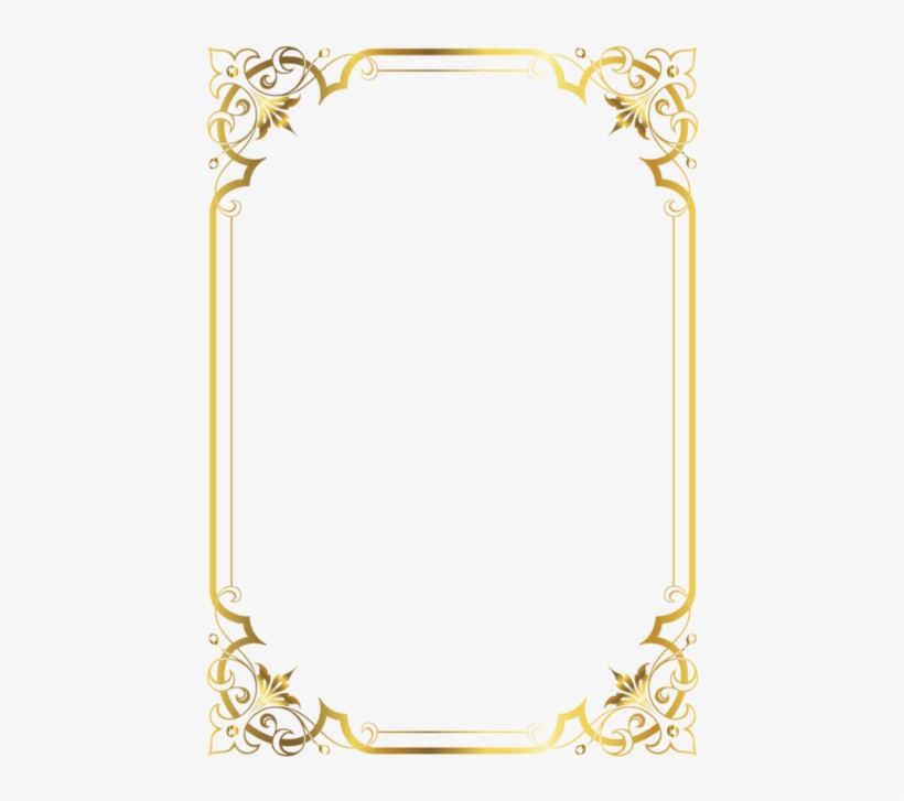 Transparent Border Vertical Cartoon Frame Chinese Bones - Vintage Gold Vector Frame, transparent png