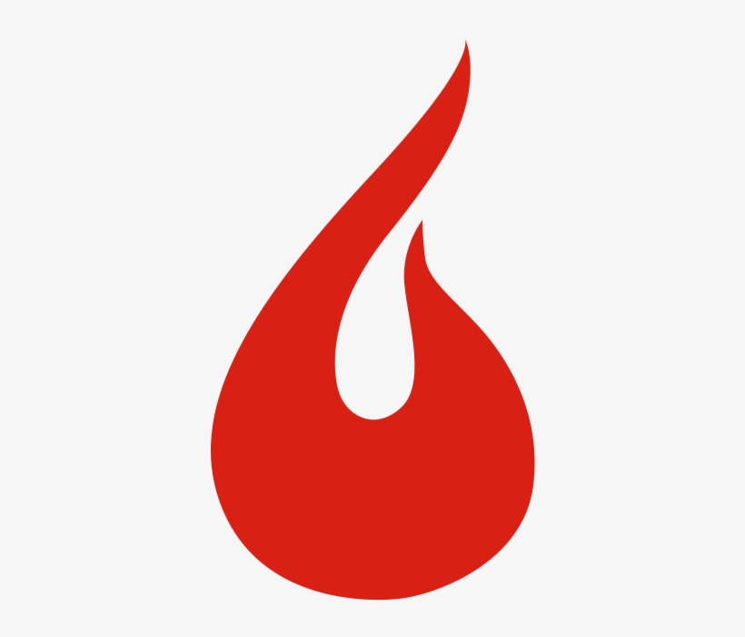 Flame Silhouette Red - Llama Roja Png, transparent png