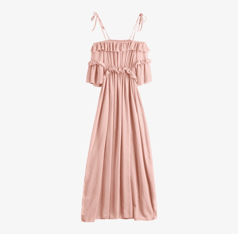 Chiffon Ruffles Beach Dress - Summer Dress With A Transparent Background, transparent png