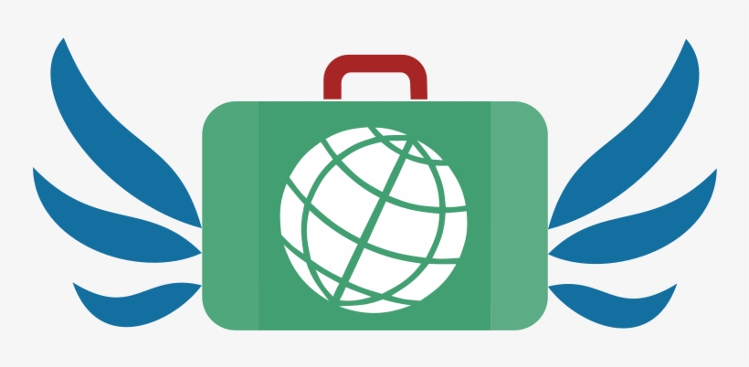 Suitcase Icon Blue Green Red Dynamic V17h, transparent png