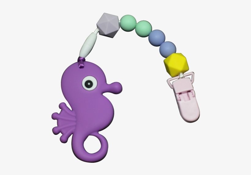 Seahorse Clipper - Purple - Teethers - Cartoon, transparent png