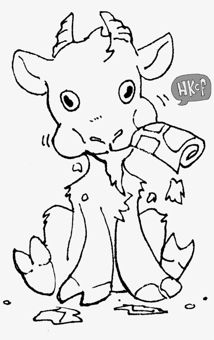 Bw Goat Comic - Cartoon, transparent png