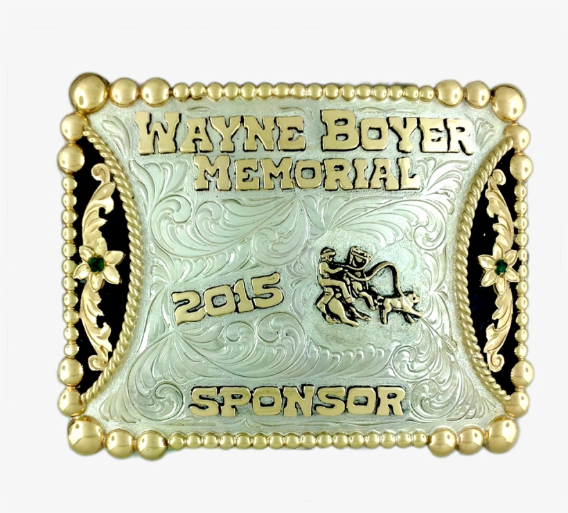 This Is A Calf Roping Buckle That Is Done For The Wayne - Emblem, transparent png