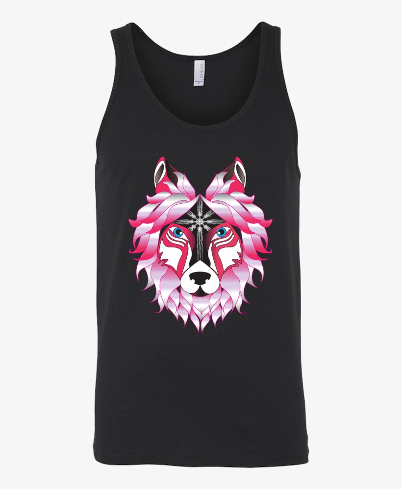 Pink Wolf Tank - Unleash The Dragon Shirt, transparent png