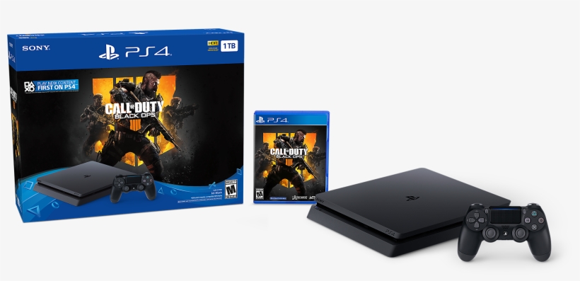 How To Play Ps2 Games On Pc - Ps4 Slim 1tb Black Ops 4 Bundle, transparent png