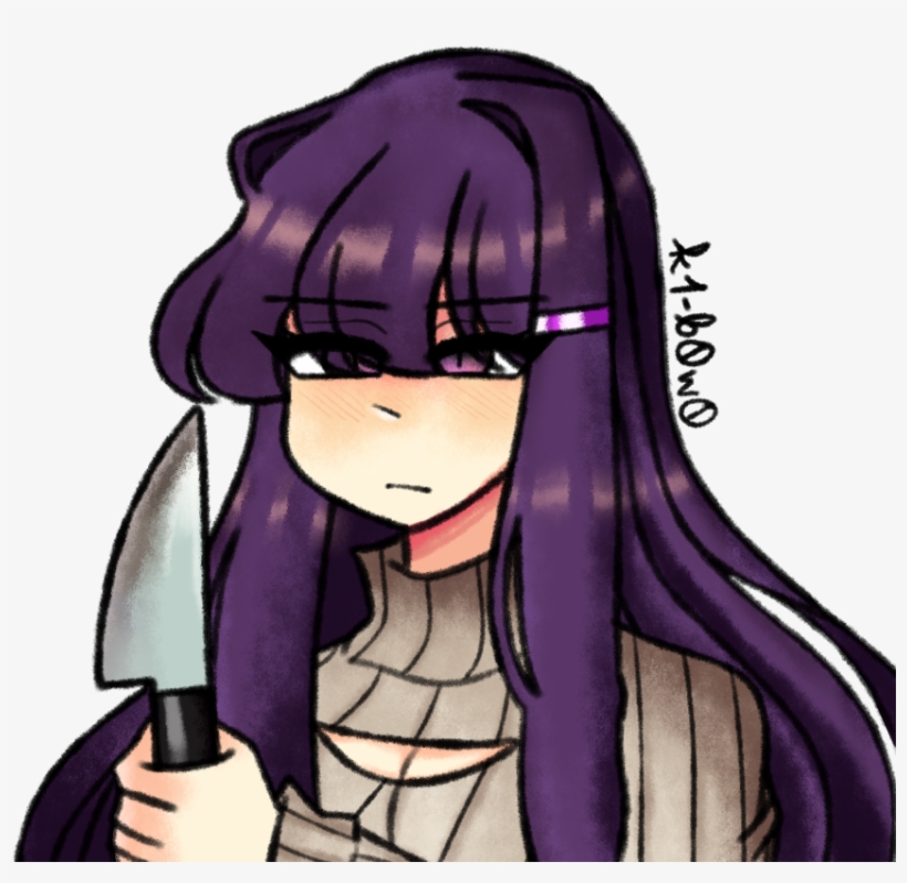 Doki Doki Literature Club Ddlc Yuri Ddlc Doki Doki - Hime Cut, transparent png