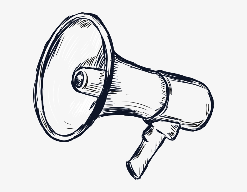 Megaphone Icon - Megaphone Sketch Png, transparent png