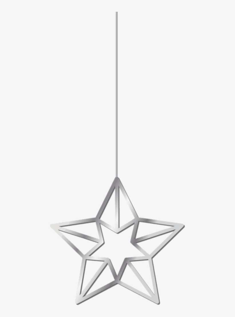 Free Png Download Hanging Star Silver Clipart Png Photo - Hanging Star Decoration Png, transparent png