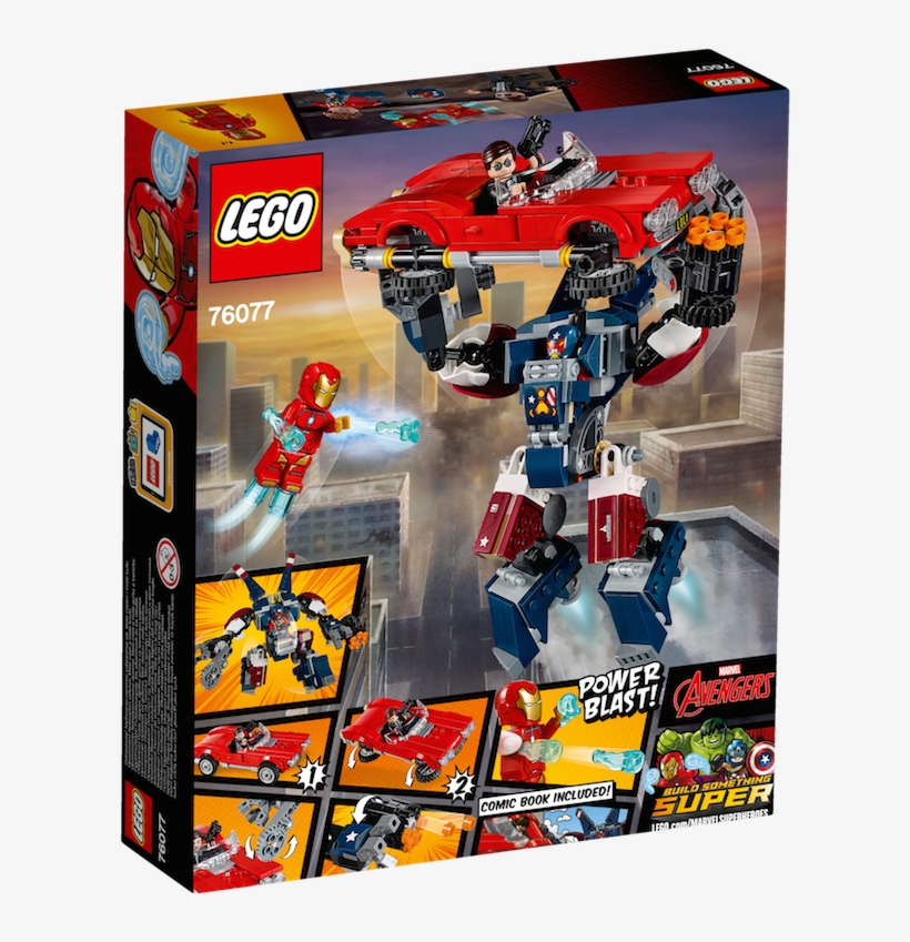 76077 Iron Man - Lego Iron Man Detroit Steel Strikes, transparent png