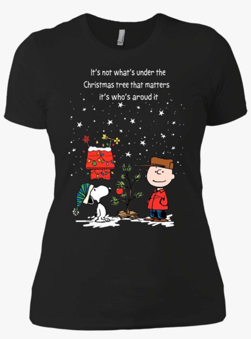 It's Not What's Under The Christmas Tree Snoopy Charlie - Black Squad T Shirt, transparent png