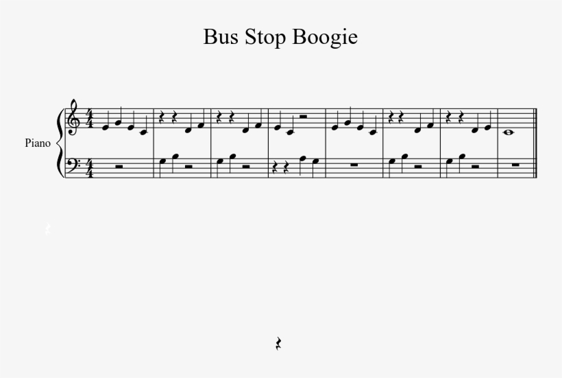 Bus Stop Boogie Sheet Music 1 Of 1 Pages - Bus Stop Boogie Sheet Music, transparent png