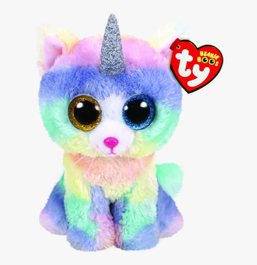Heather Cat With Horn - Beanie Boos Unicorn Cat, transparent png