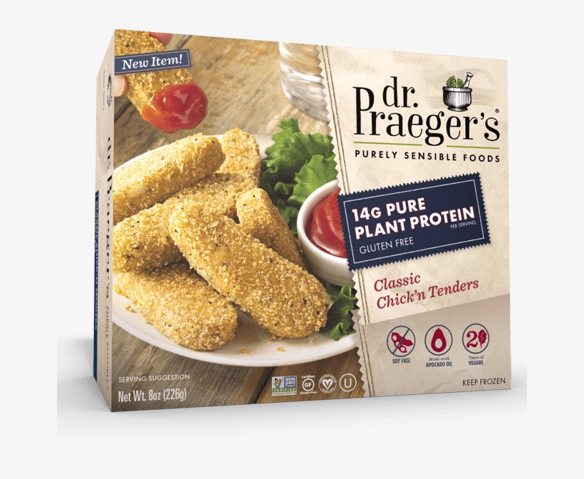 Praeger's Pure Plant Protein Classic Chick'n Tenders - Dr Praeger's All American Veggie Burger, transparent png