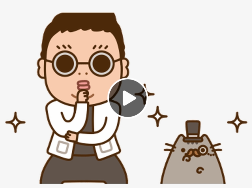 Featuring Gangnam Style, Lana Del Rey, And Avicii - Kawaii Pusheen, transparent png