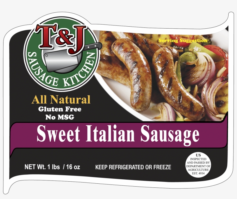 T & J Sweet Italian Sausage - T&j Sausage Kitchen Hot, transparent png