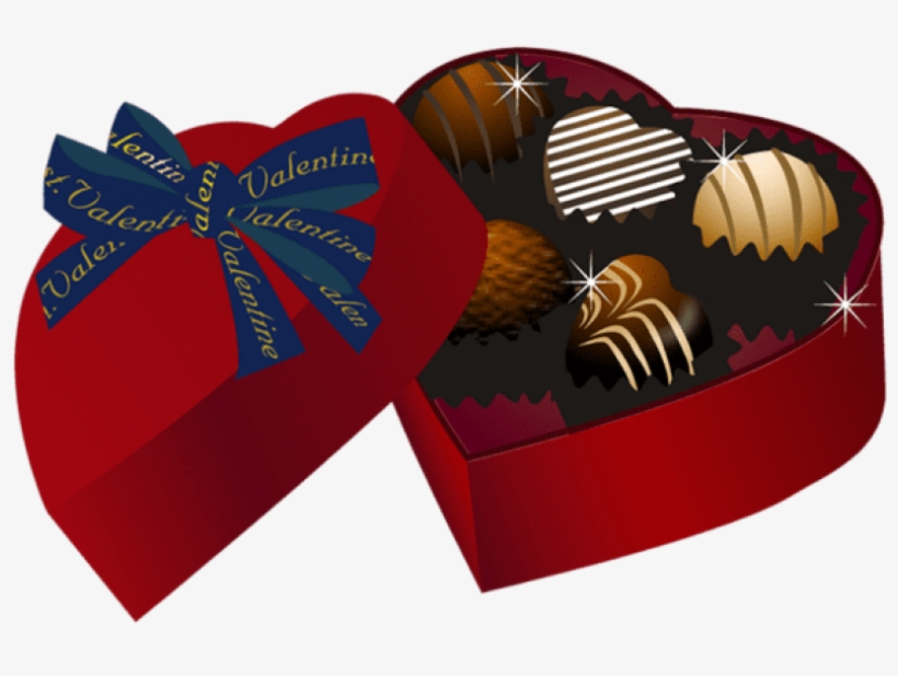 Free Png Download Valentine Red Heart Chocolate Box - Valentine's Day Chocolate Clipart, transparent png