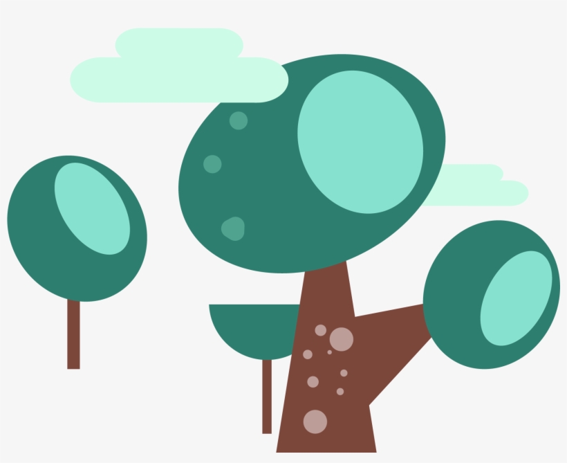 Winter Elements Trees Light Green Png And Vector Image - Illustration, transparent png