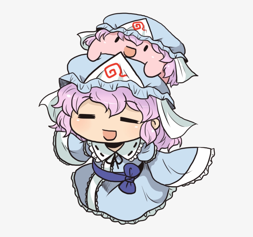 Kirby And Saigyouji Yuyuko And Etc) Drawn By Aoi Tobira - Cartoon, transparent png