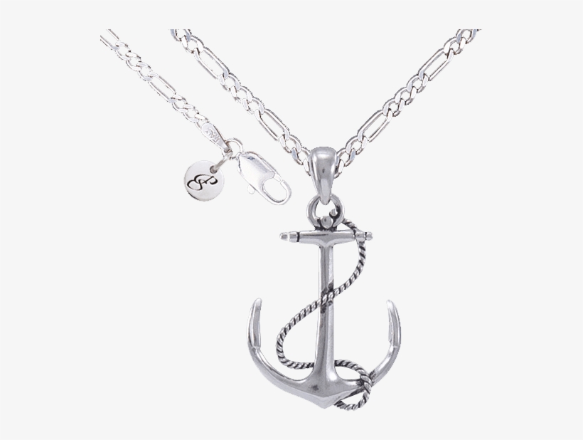 Silver Anchor Pendant And - Necklace, transparent png
