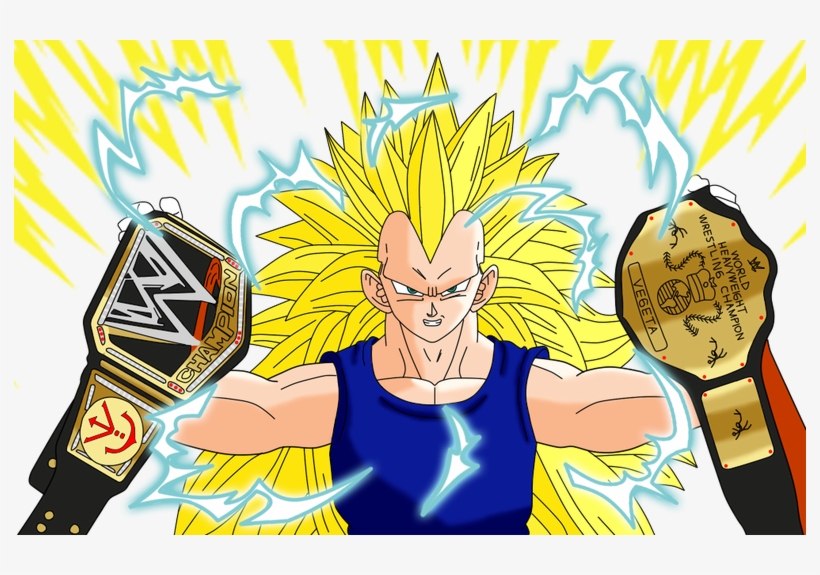 Wwe World Heavyweight Champion Vegeta Ssj3 By Gonzalossj3-d866jyp - Vegeta, transparent png