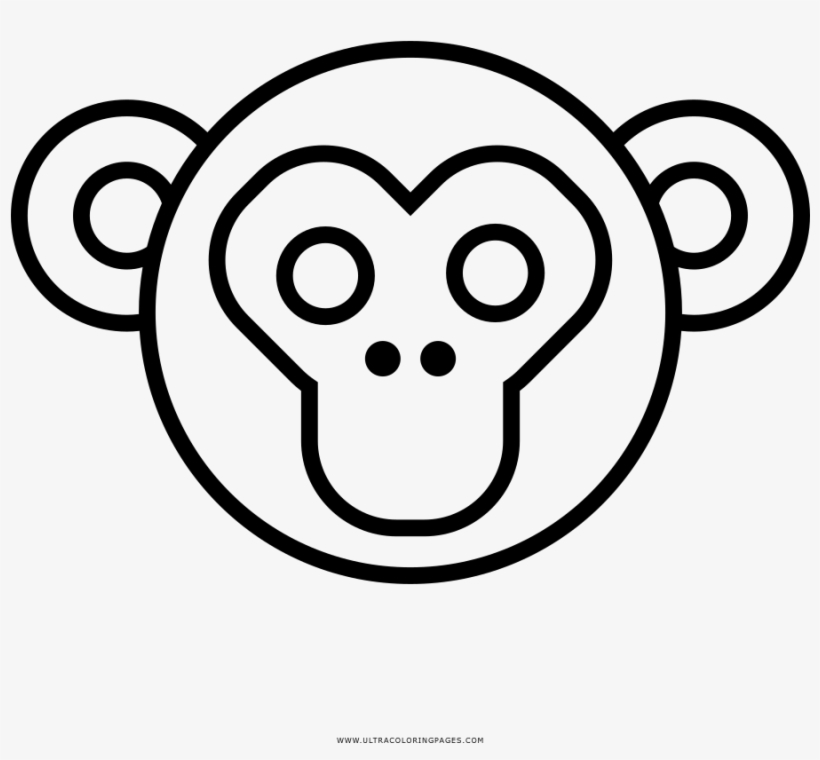 Monkey Face Coloring Page - Medallas Para El Dia Del Padre, transparent png
