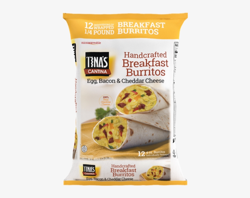 Tina's Cantina Egg, Bacon, & Cheese Breakfast Burritos, - Tina's Cantina Breakfast Burritos, transparent png