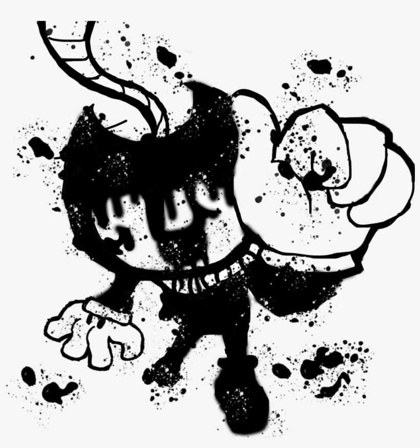 I Got Bored And Made An Edit Of The Suicide Bendy Painting - Bendy And The Ink Machine Downward Fall, transparent png