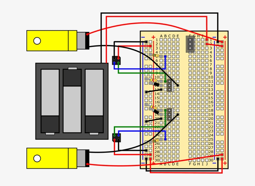 3xaa Battery Pack For Line Following Robot - Make A Line Follower Robot, transparent png