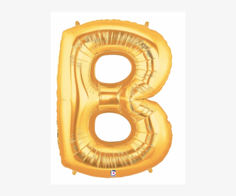 Gold Letter B Foil Balloon Letters - B Balloon, transparent png