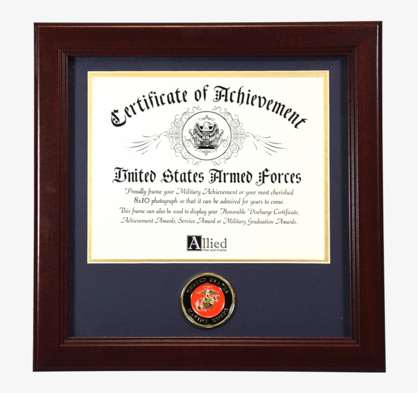 Usmc Certificate Frame - Picture Frame, transparent png