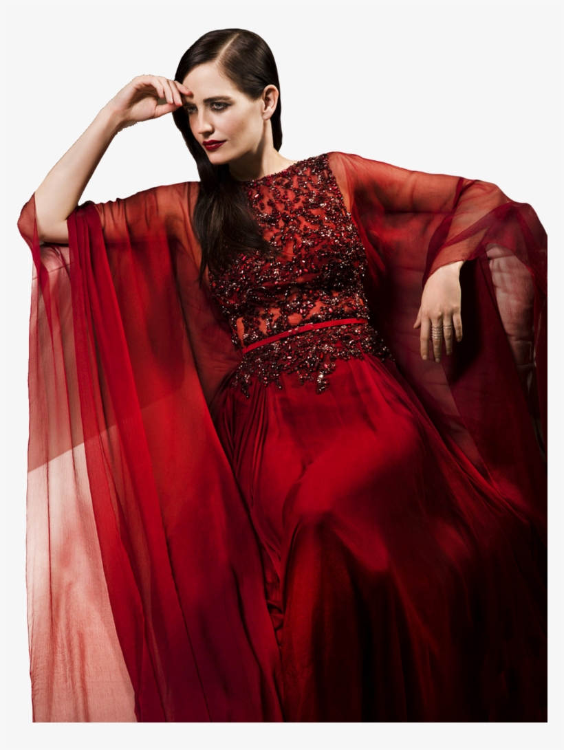 Eva Green Png - Eva Green Vestido Rojo, transparent png