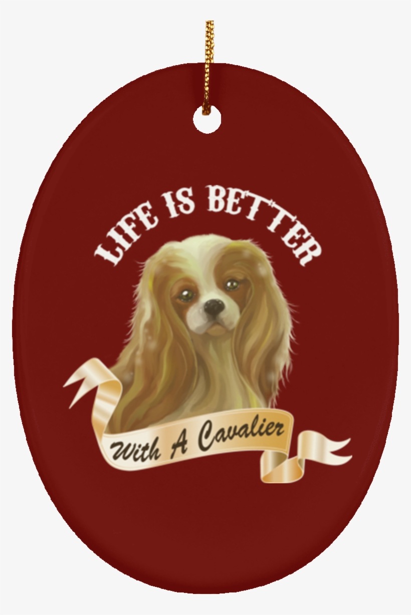 Cavalier King Charles Spaniel Christmas Ornament - Wunjo Rune, transparent png
