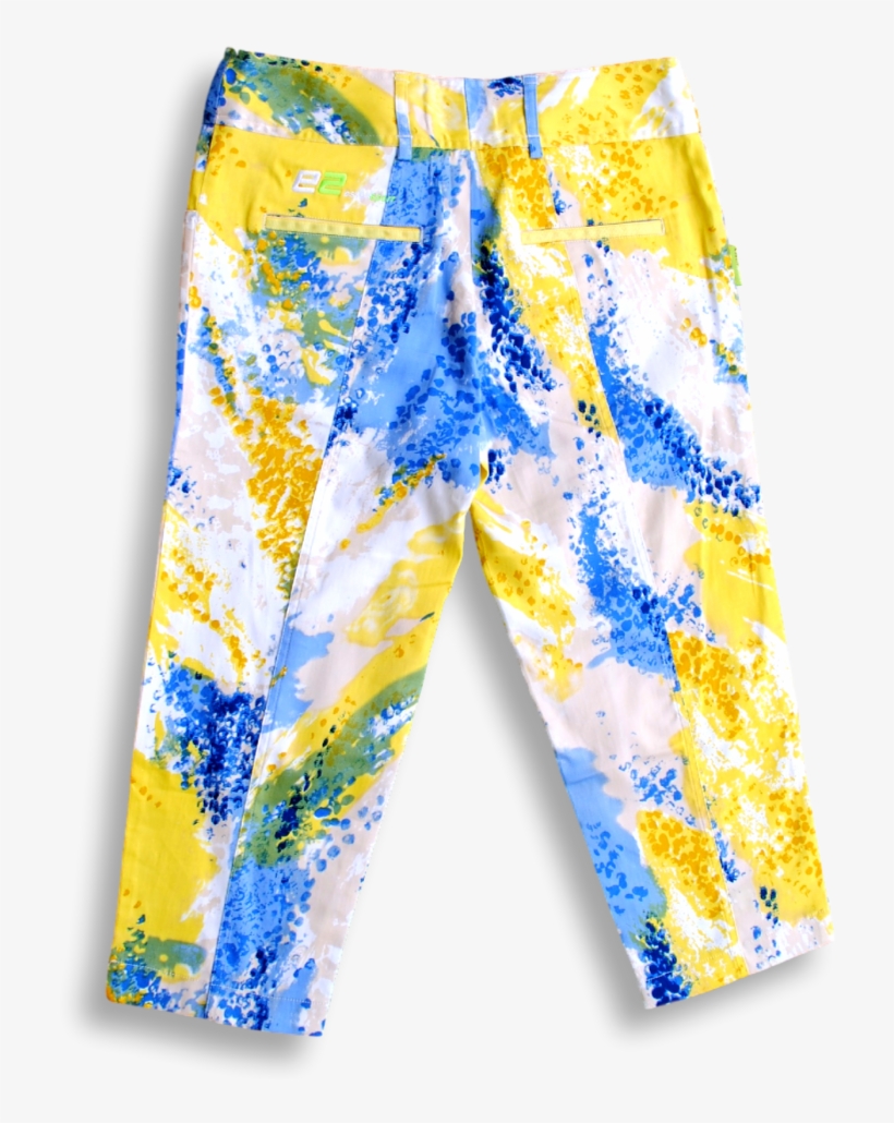 Paint Splash Blue Yellow Capri - Pajamas, transparent png