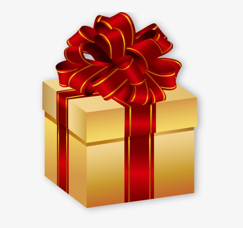 Box With A Present With A Red Bow - Gift Wrapping, transparent png