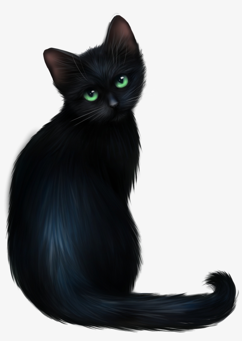 Black Cat Clipart Animal Black - Black Cat, transparent png