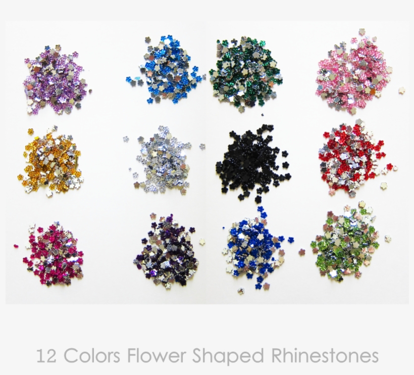 Flower Shaped 4mm Rhinestones - Bead, transparent png