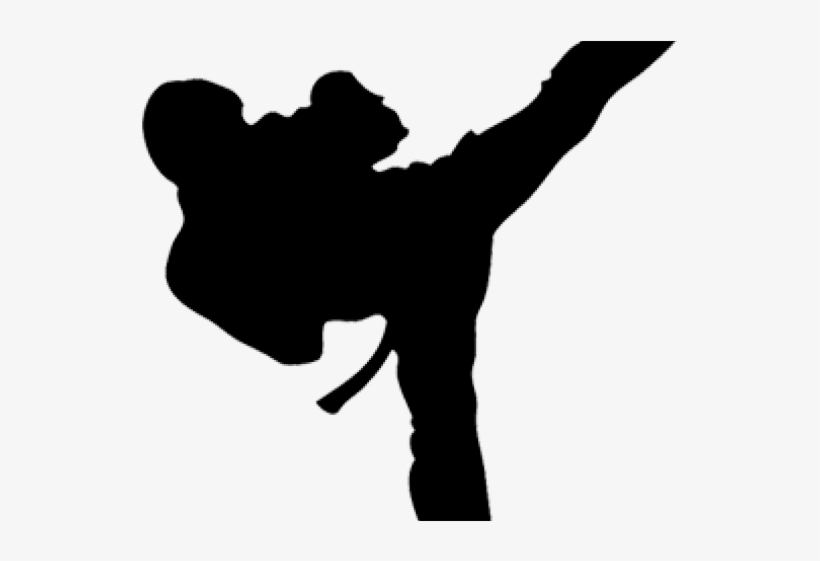 Martial Arts Clipart Karate Kick - Martial Arts Kick, transparent png