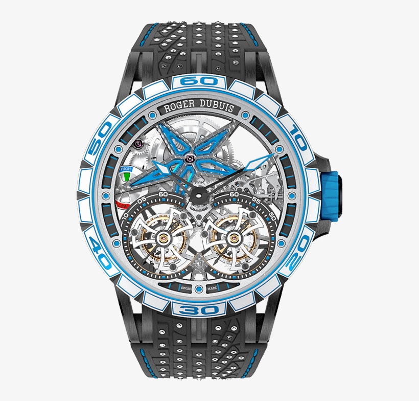 Excalibur Spider Pirelli Sottozero Double Flying Tourbillon - Roger Dubuis Excalibur Spider Pirelli Sottozero Price, transparent png