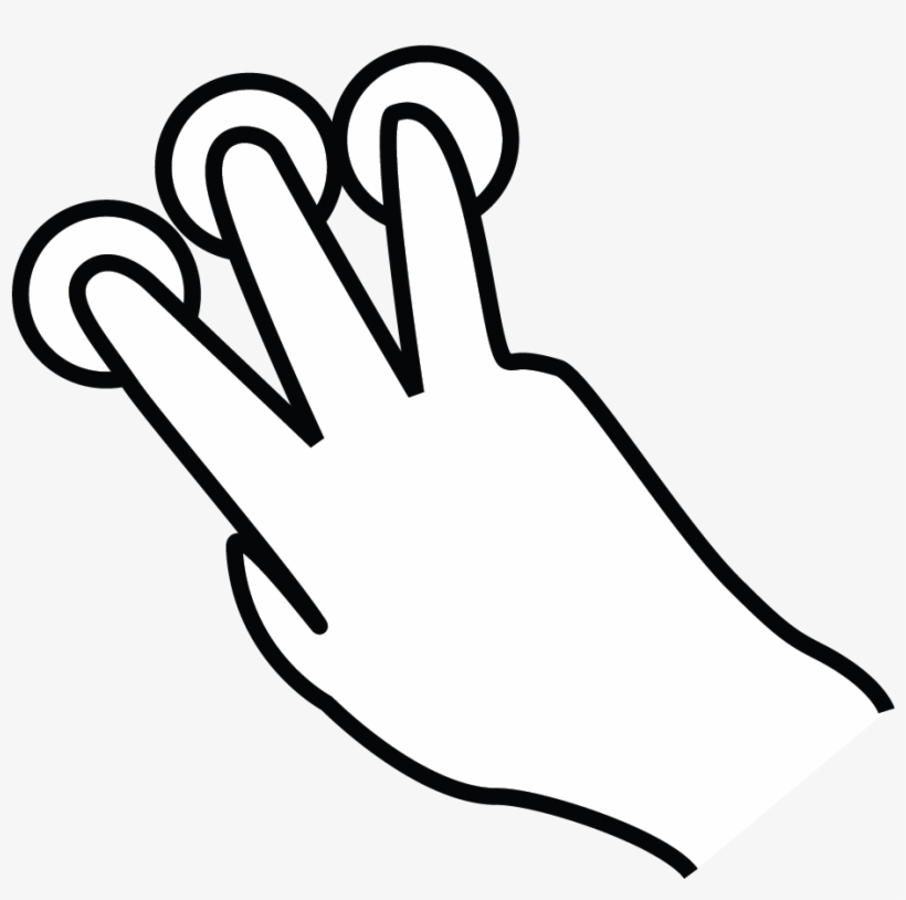3 Point Tap - Line Art, transparent png