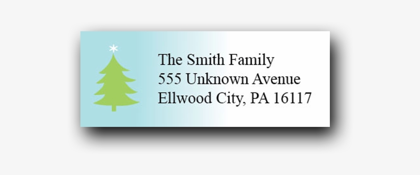 Christmas Tree Address Label - Triangle, transparent png