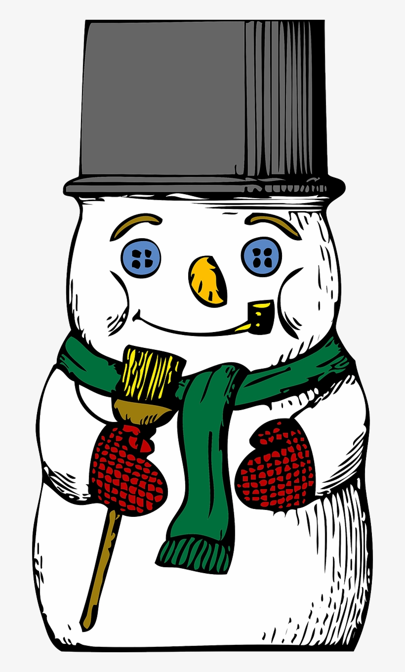 Snowman,winter,cold,top Scarf, - Snowman, transparent png