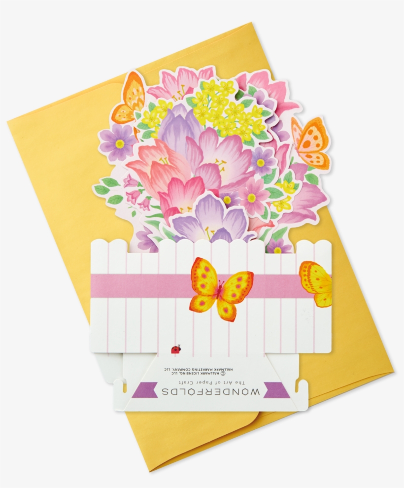 Springtime Flowers Pop Up Easter Card - Greeting Card, transparent png