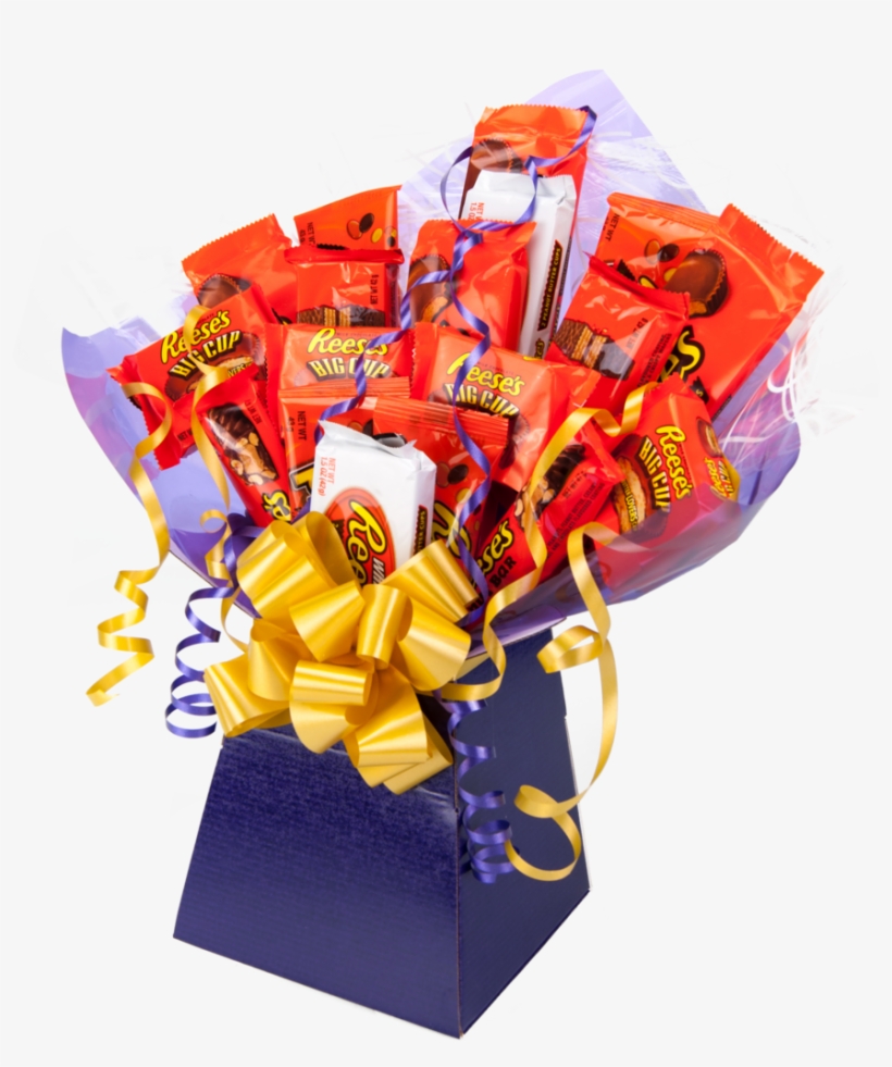 Reese's Huge Xl 18 Piece American Chocolate Bouquet - Gift Wrapping, transparent png