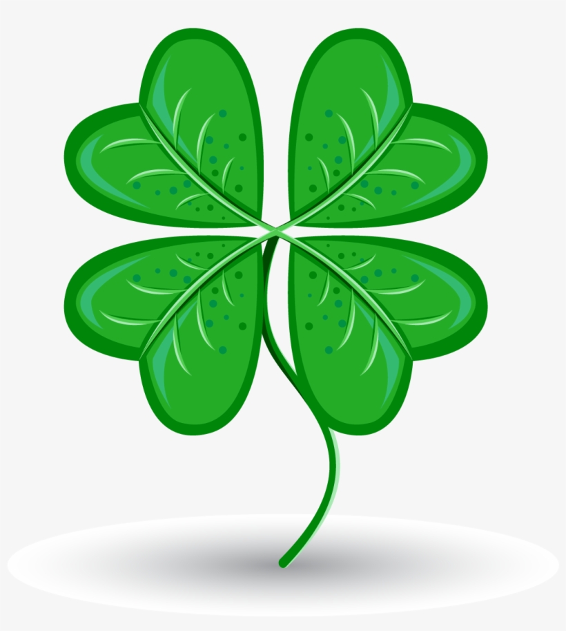 Svg Saint Patricks Day Four Leaf Clover Symbol - Dessin Trèfle À Quatre Feuilles, transparent png