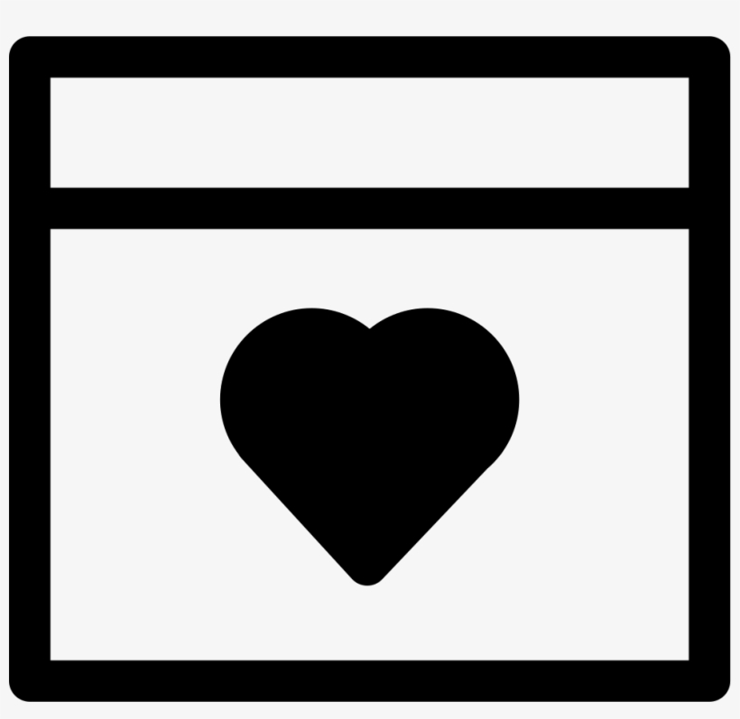 Browser With A Heart Symbol Inside A Circle Comments - Heart, transparent png
