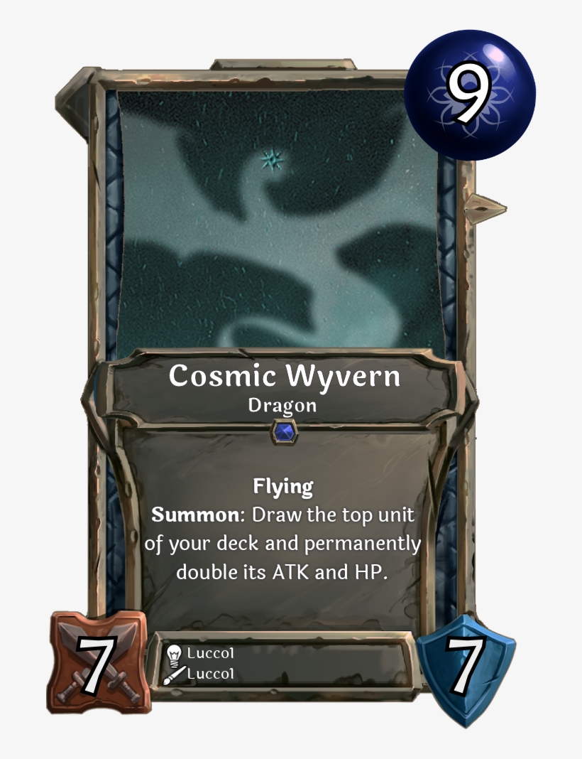 [card] Cosmic Wyvern - Collective Community Card Game, transparent png