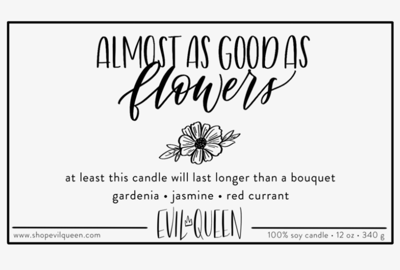 Evil Queen Candle {almost As Good As Flowers} - Calligraphy, transparent png